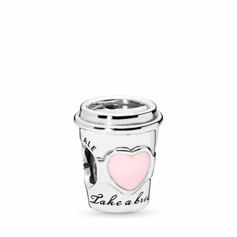 Pandora Drink To Go Charm - Sterling Silver/Enamel/Pink - Canada | OG7178DK